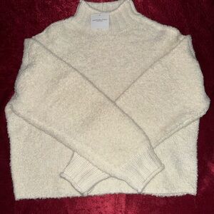 American Eagle Outfitters Cream Turtleneck Sweater